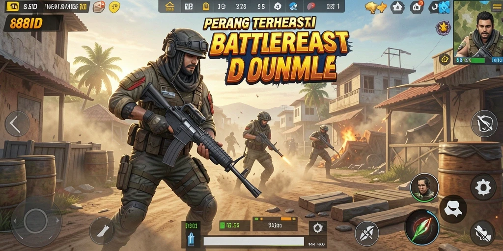 Gameplay intens di arena Battle Royale 88ID.