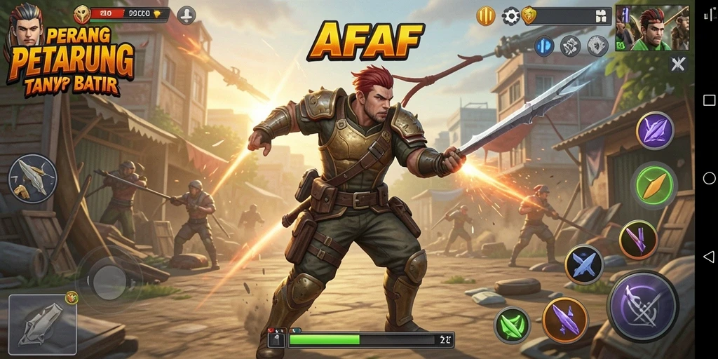 Screenshot gameplay AFAF yang menampilkan pertarungan seru.