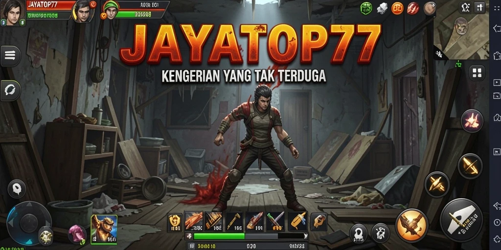 Screenshot gameplay JAYATOP77 dengan suasana horor yang mencekam.