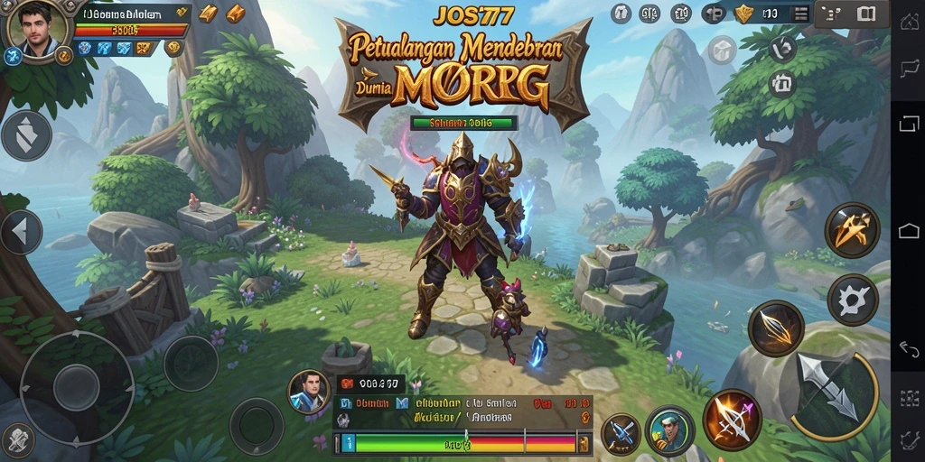 Screenshot menunjukkan gameplay seru di dunia fantastis JOS77.