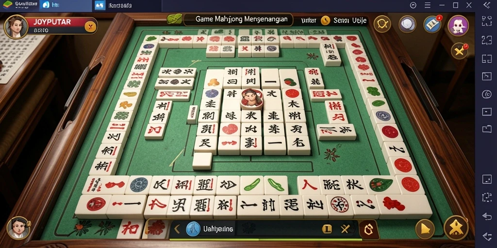 Screenshot gameplay Mahjong di JOYPUTAR yang menampilkan suasana permainan yang menarik.