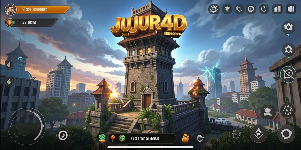 Tampilan menarik dari gameplay JUJUR4D yang seru dan menantang.