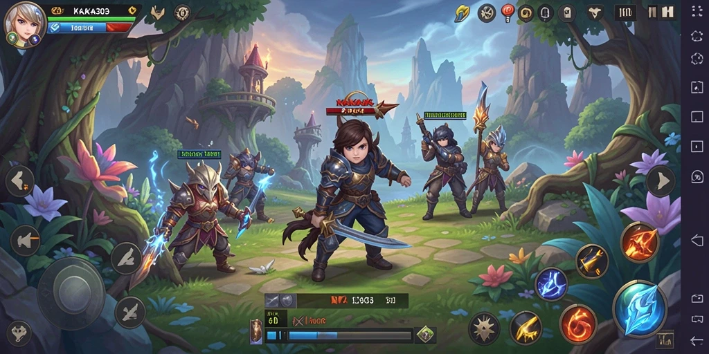 Screenshot utama KAKA303 menampilkan aksi pertempuran seru dalam dunia ARPG.