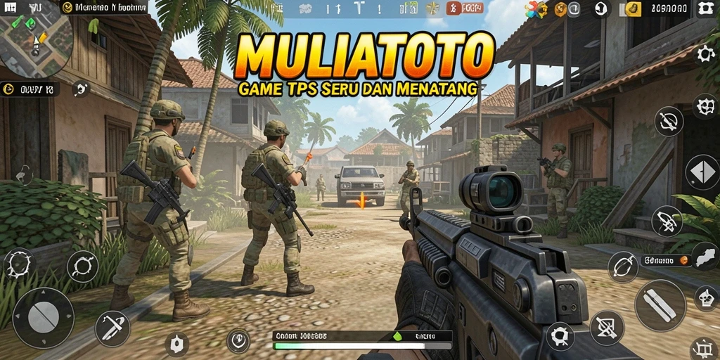 Screenshot menampilkan aksi seru dalam gameplay TPS MULIATOTO.