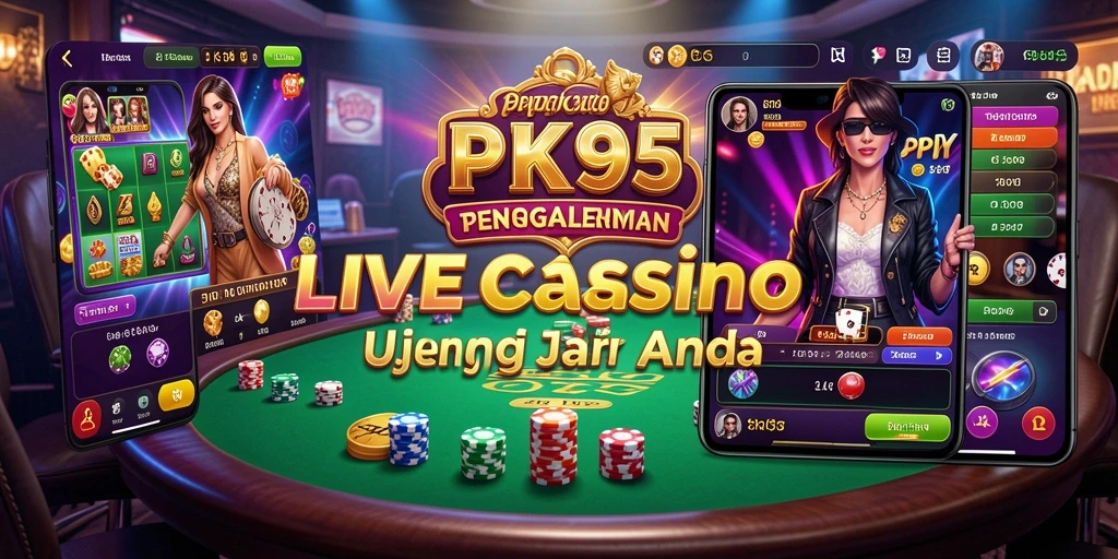 Tampilan gameplay Live Casino PK95 dengan dealer profesional dan permainan seru.