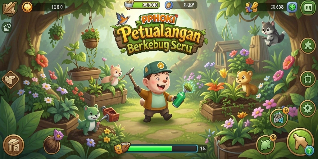 Tampilan menarik dari gameplay PPHOKI dengan ladang yang subur.