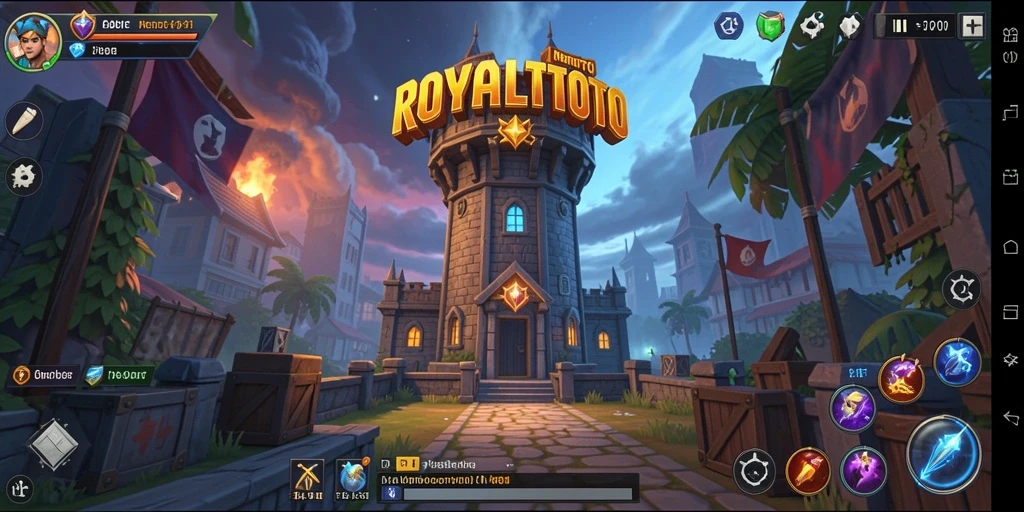 Tampilan aksi seru dalam gameplay Tower Defense ROYALTOTO.
