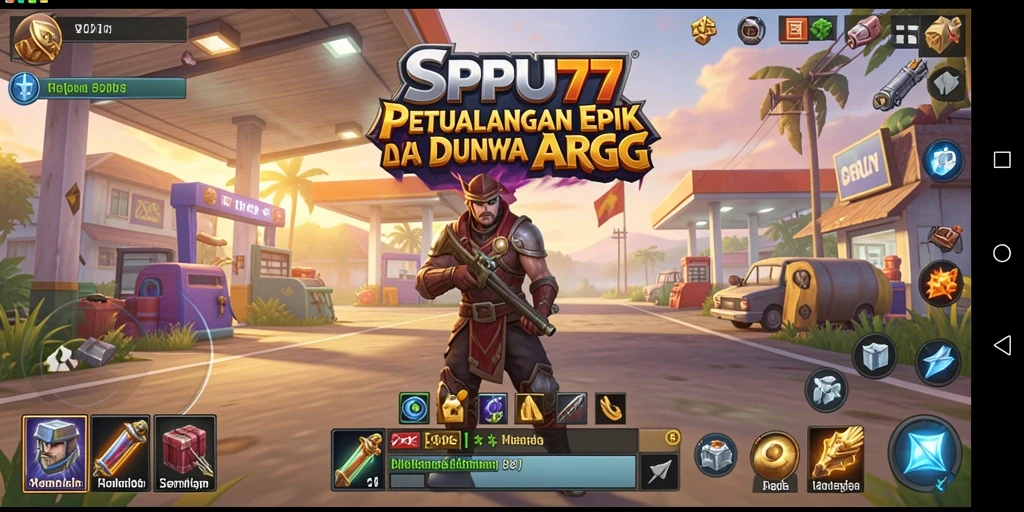 Gameplay dinamis dan aksi seru dalam SPBU77.
