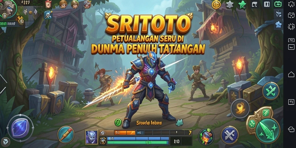 Screenshot gameplay SRITOTO menampilkan petualangan yang mendebarkan.