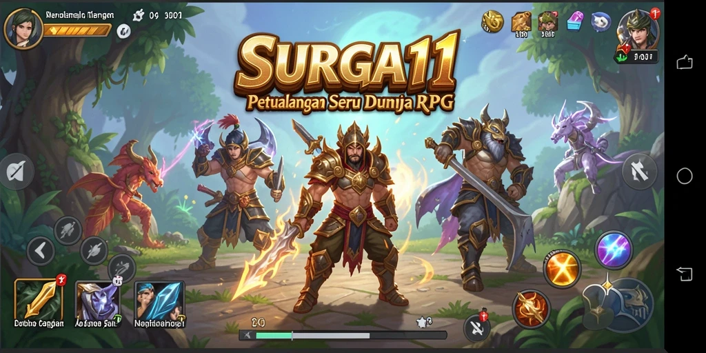Gameplay RPG SURGA11 yang menarik dan penuh aksi.